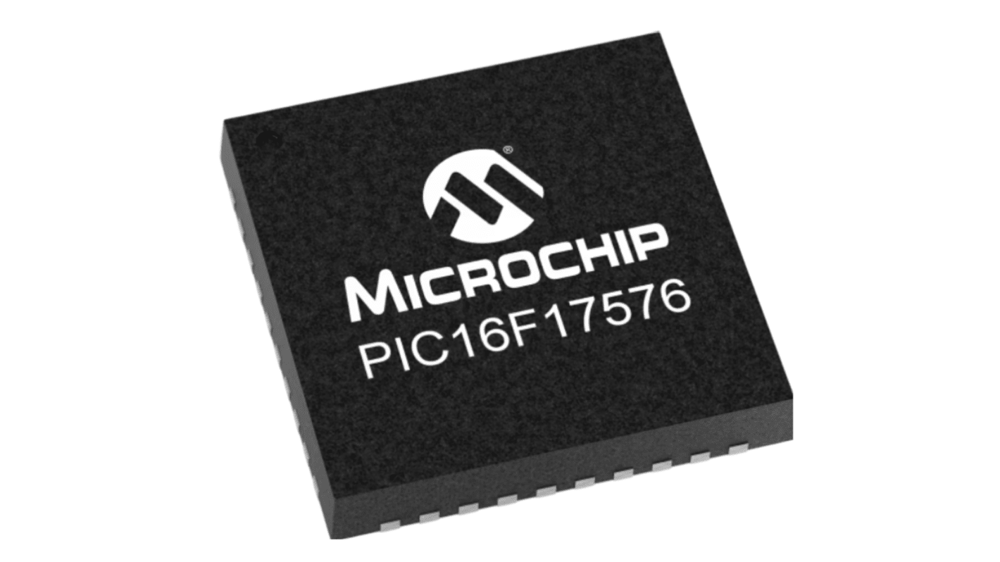 Microchip, 8bit PIC, PIC16 Microcontroller, 32MHz, 28 kB Flash, 40-Pin QFN