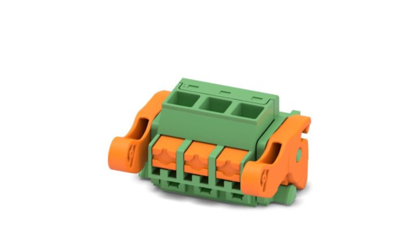 Phoenix Contact, 5.08mm Pitch, FKCOR, 3 Way, , Pluggable Terminal Block, Plug, PCB Mount, Push In Spring Termination,