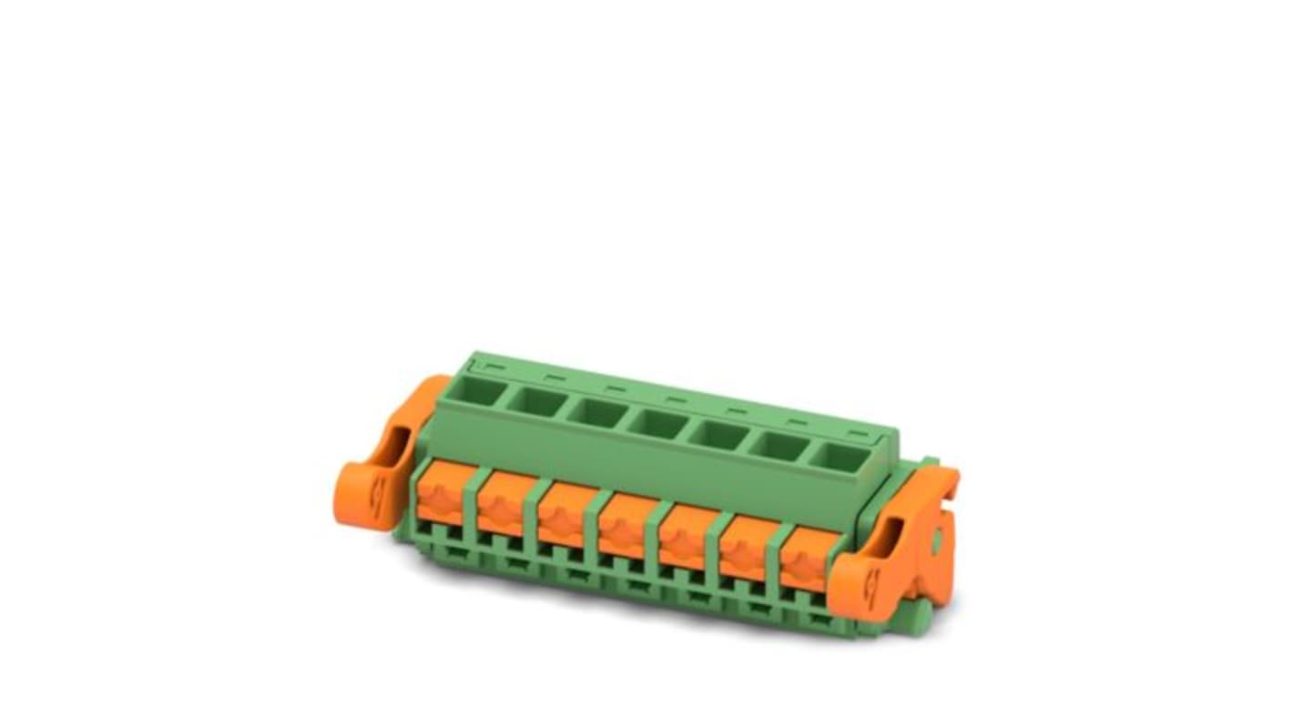 Phoenix Contact, 5.08mm Pitch, FKCOR, 7 Way, , Pluggable Terminal Block, Plug, PCB Mount, Push In Spring Termination,