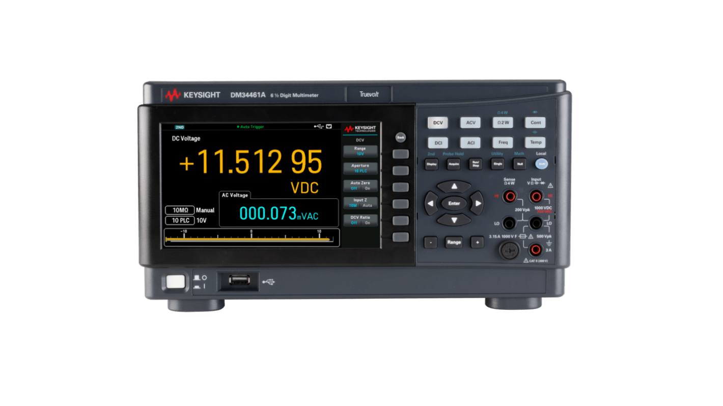 Keysight Technologies DM34461A 真有效值数字数字万用表, 最大750V 交流, 最大1000V 直流