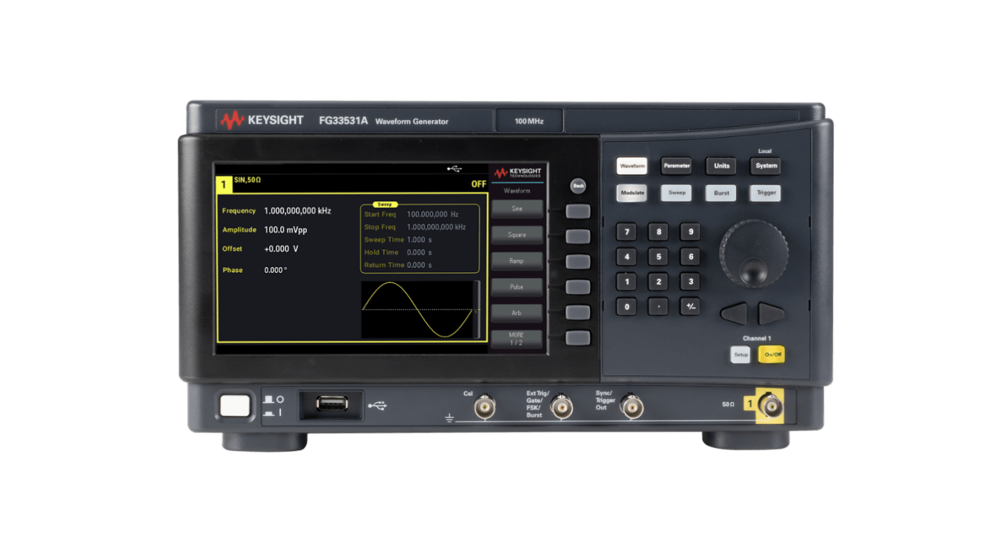 Keysight Technologies FG33531A Arbitrary Waveform Generator, 100MHz Max, 1-Channel