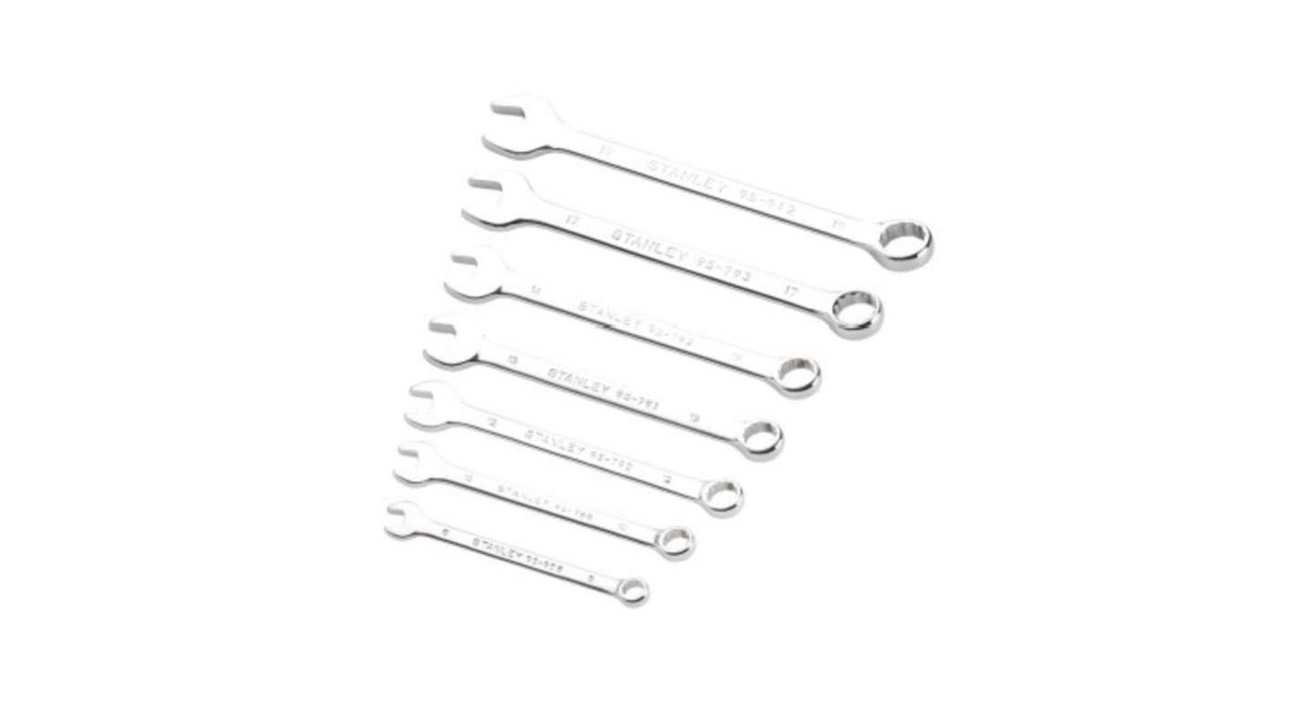 Stanley 扳手套装, 铬钒钢制, 内含8, 10, 12, 13, 14, 17, 19