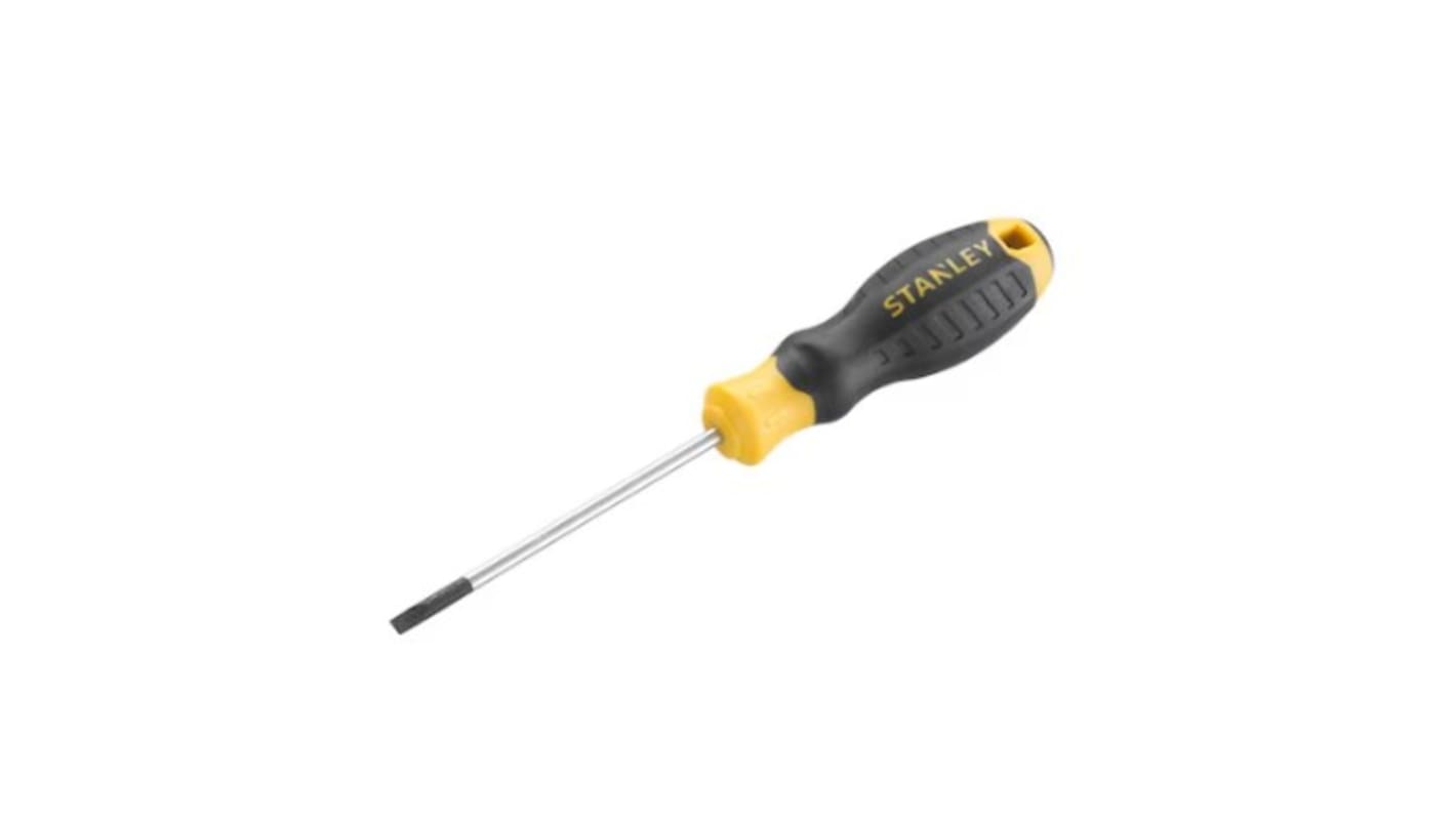 Stanley Slotted Insulated Screwdriver, 3.5 mm Tip, 75 mm Blade, 225 mm Overall