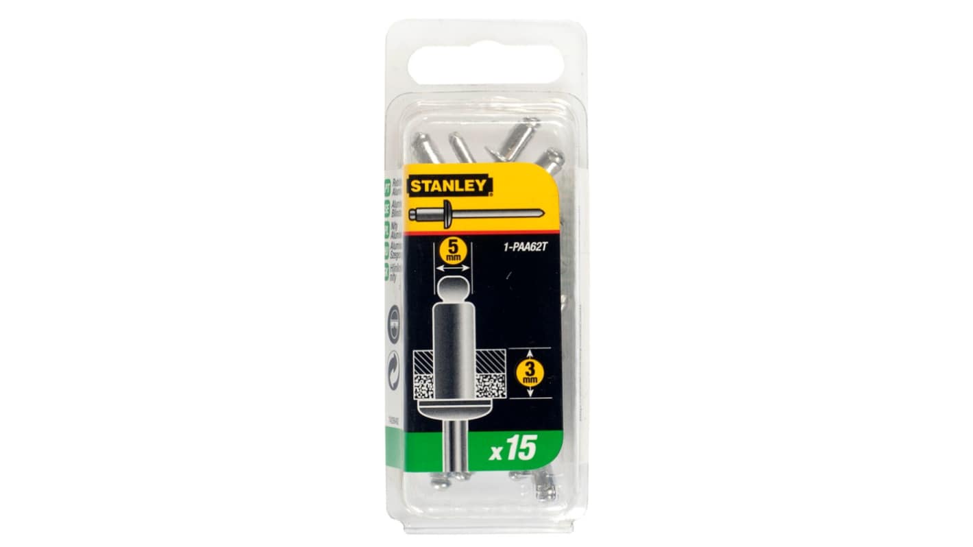Stanley Φ5mm 铝铆钉套件, 3mm长