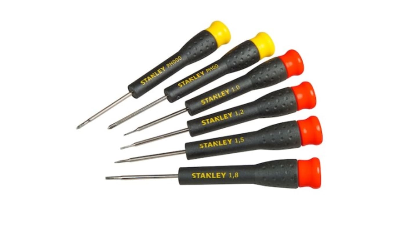 Stanley Flared, Parallel, Phillips Screwdriver Sets, 6-Piece