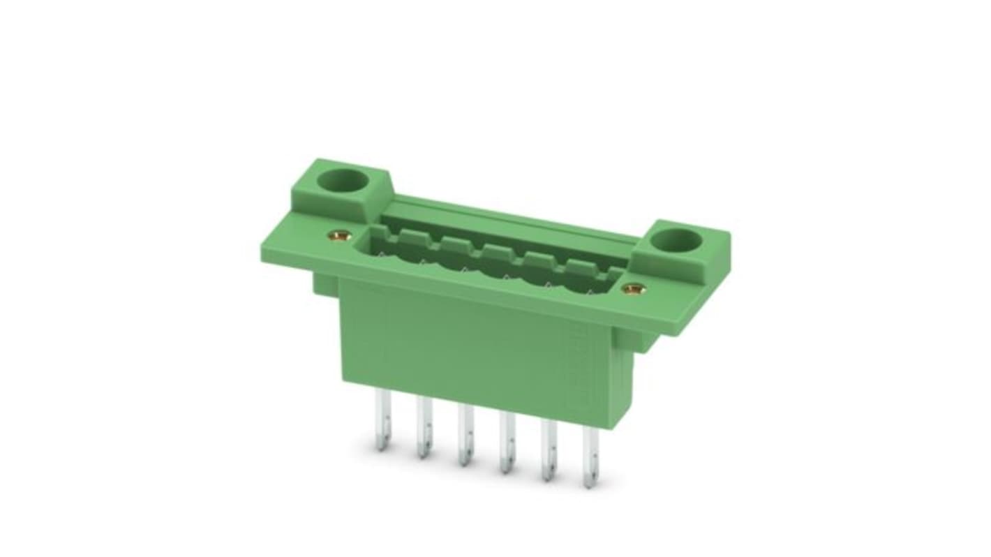 Phoenix Contact, 5.08mm Pitch, 5/..-GF, DFK-MSTB 2, 6 Way, , Pluggable Terminal Block, Feed Through Header, Threaded