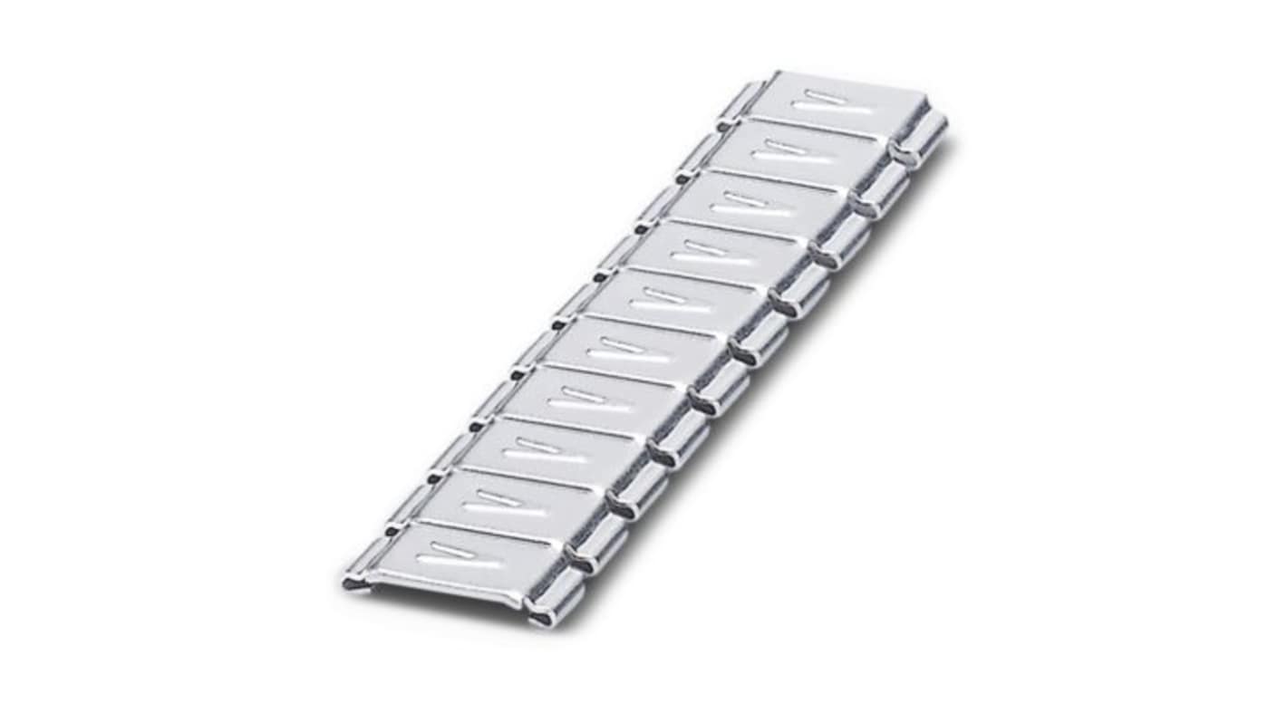 Phoenix Contact SD-WMTBS Slide On Cable Marker, Silver, Pre-printed "Letters", 16 → 305mm Cable, for Conductor