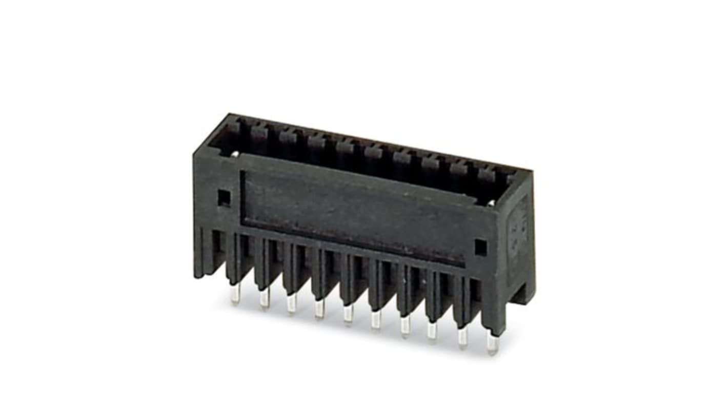 Phoenix Contact 9p单排排针 垂直, 2.5mm间距, 波焊安装, MCV系列