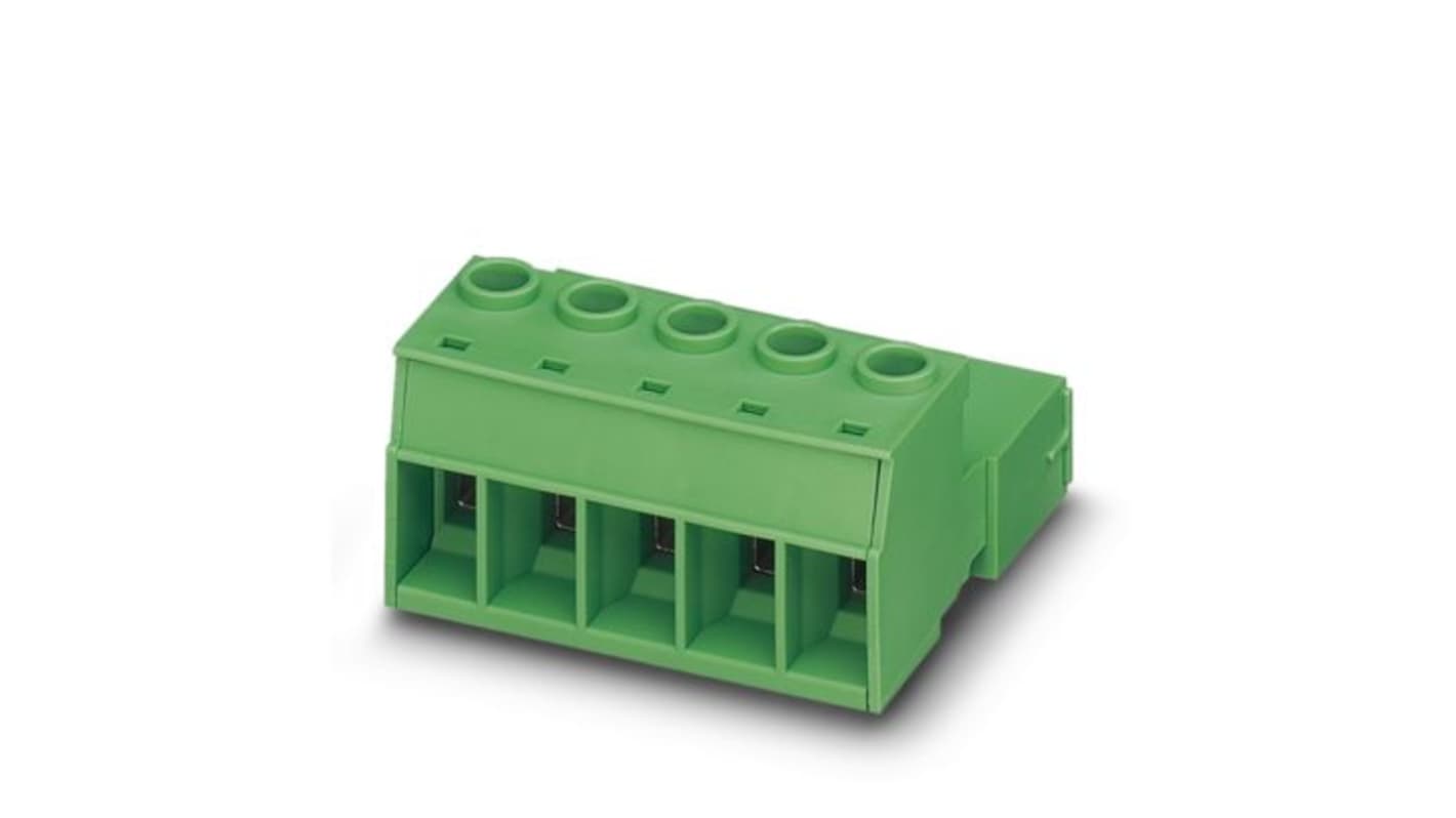 Phoenix Contact, 10.16mm Pitch, IPC 16/..-ST, 3 Way, , Pluggable Terminal Block, Plug, PCB Mount, Screw Termination,