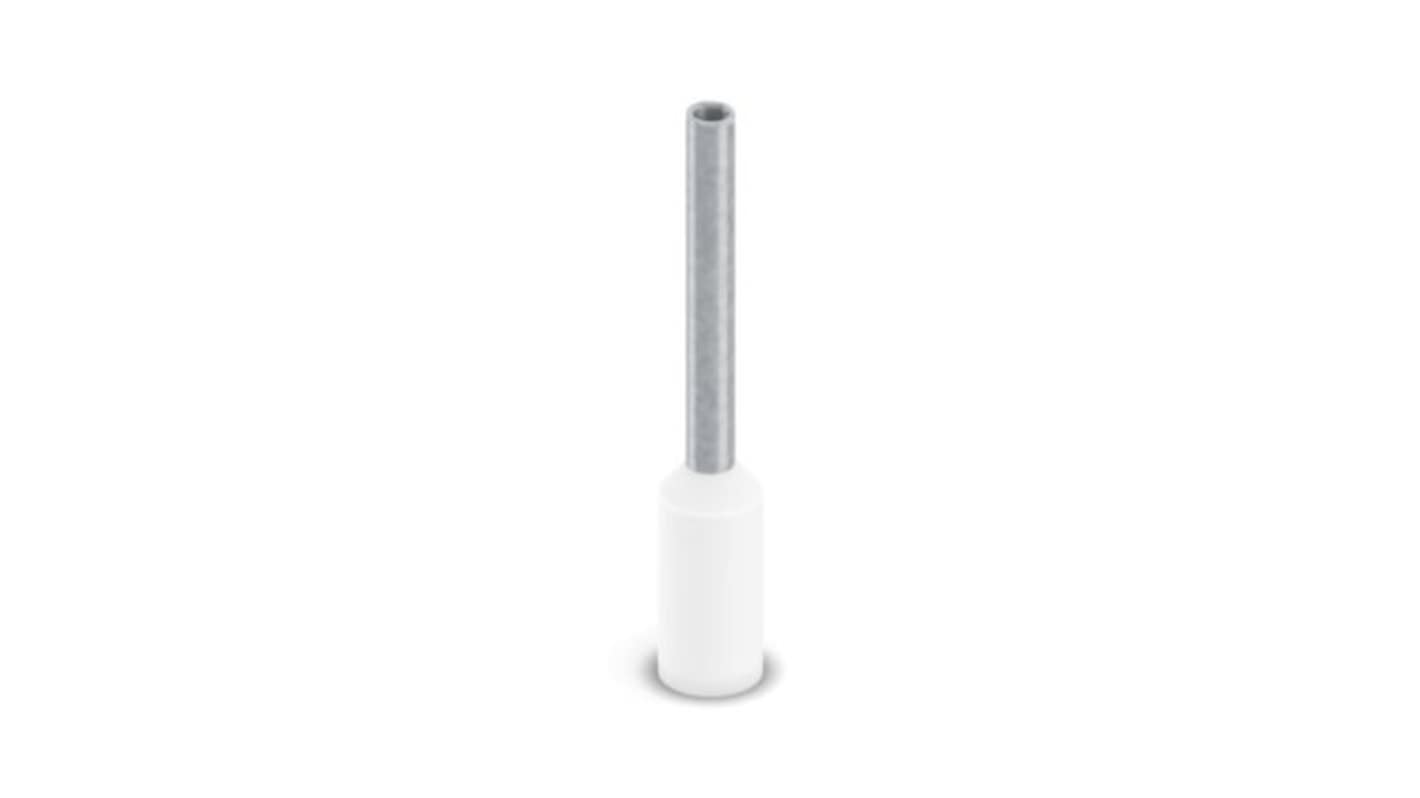 Phoenix Contact, 5-10 WH-25000, AI 0 Insulated Bootlace Ferrule, 10mm Pin Length, 1.1mm Pin Diameter, White
