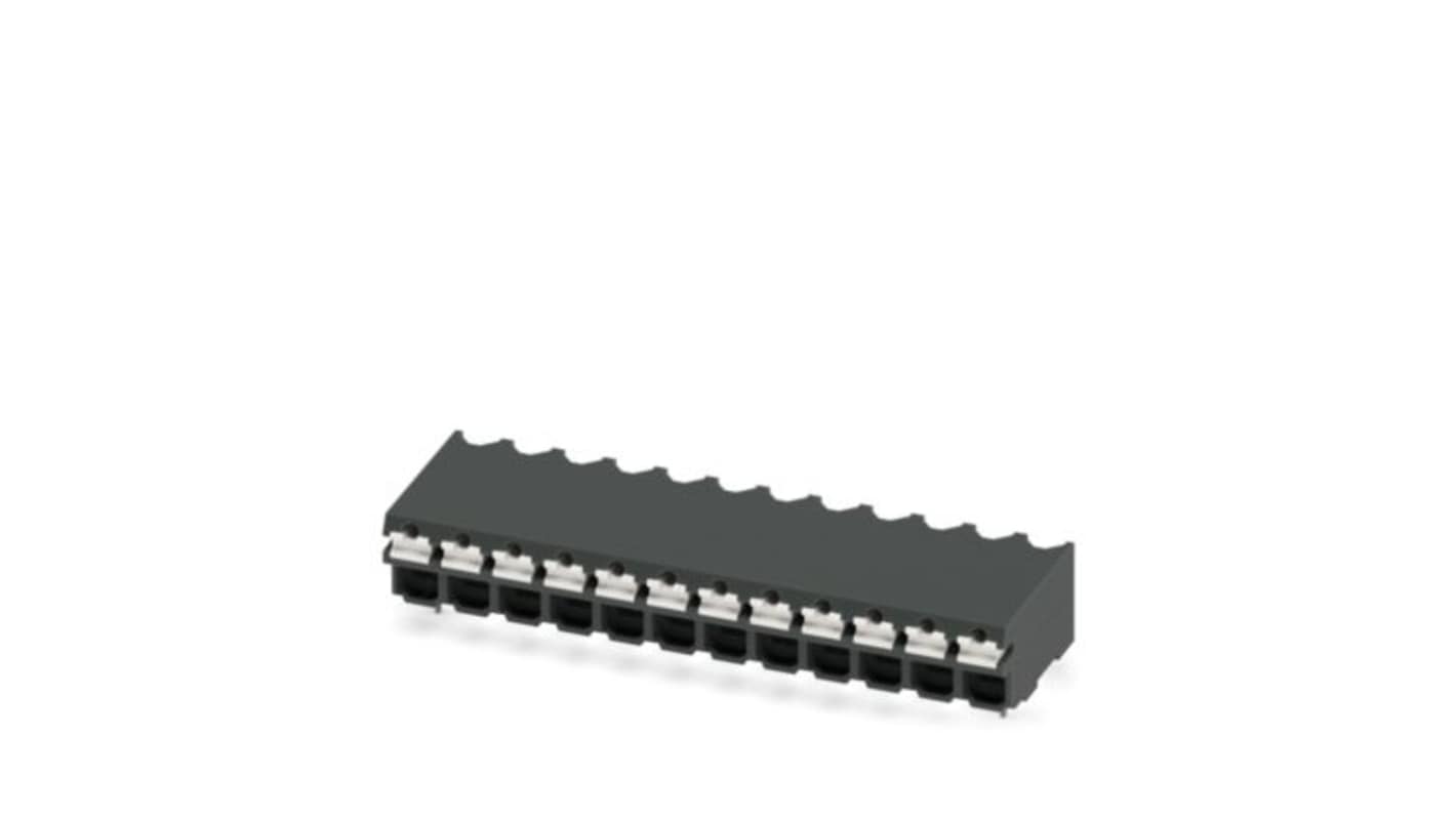 Phoenix Contact SPT Series PCB Terminal Block, 12-Contact, 3.81mm Pitch, Surface Mount, 1-Row, Push In Spring