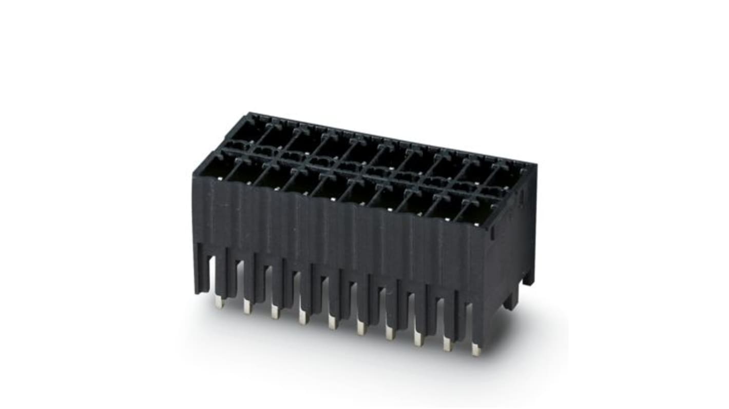 Phoenix Contact MCDNV Series Straight Solder Mount PCB Header, 18 Contact(s), 3.5mm Pitch, 2 Row(s), Shrouded
