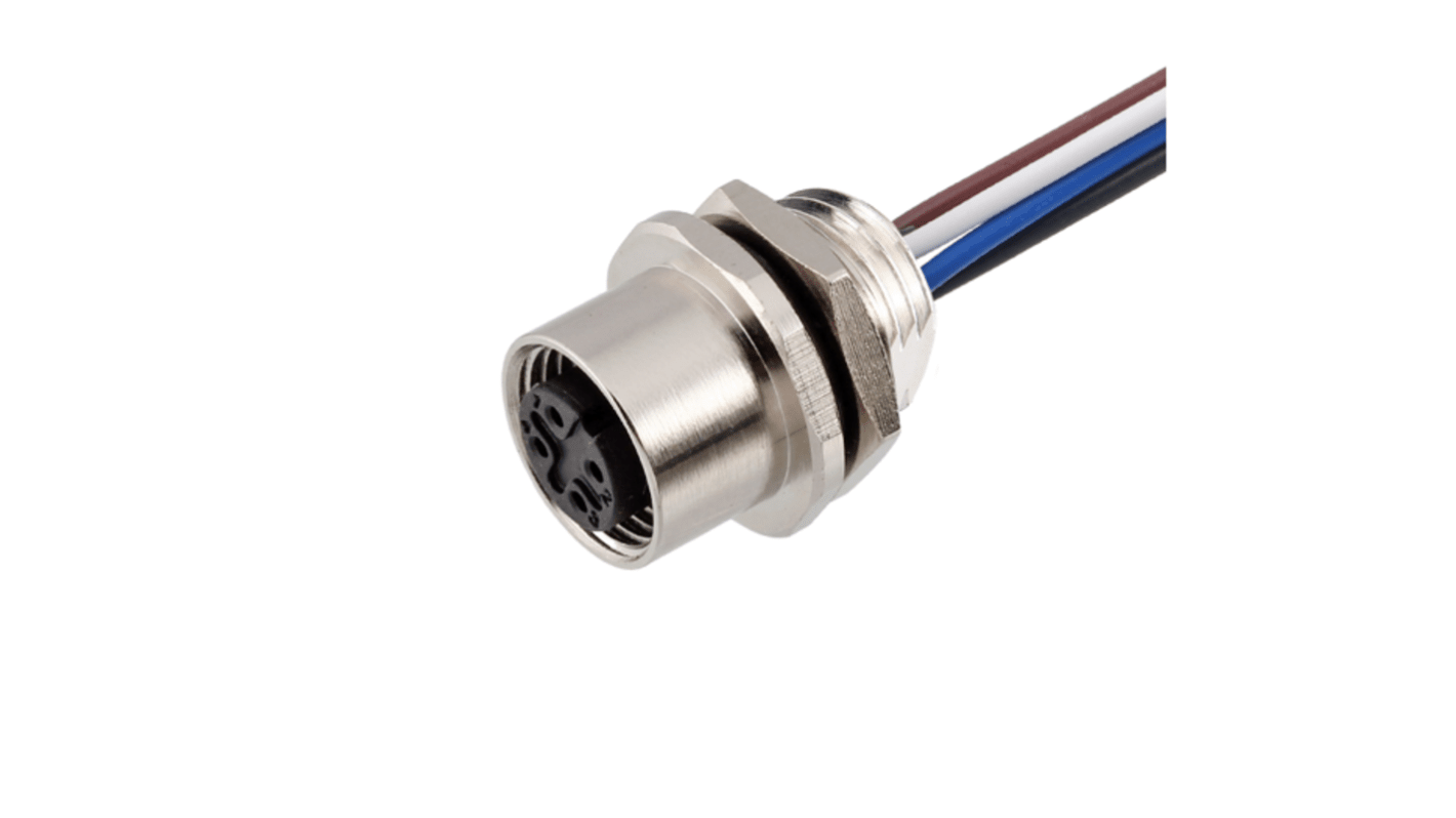 RS PRO Industrial Circular Connectors, 4 Contacts, Front Mount, Socket, Female, IP67