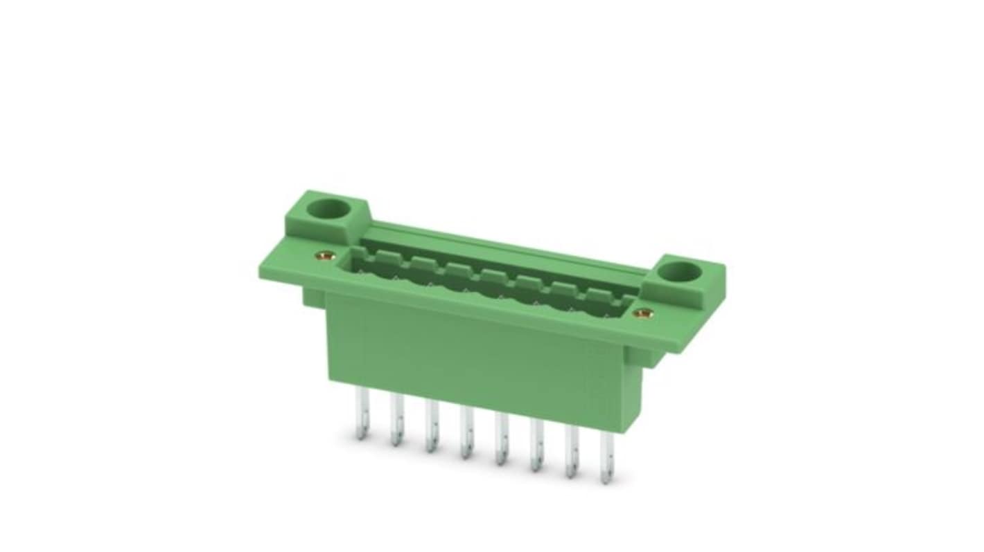 Phoenix Contact, 5mm Pitch, 5/..-GF, DFK-MSTB 2, 8 Way, , Pluggable Terminal Block, Feed Through Header, Threaded