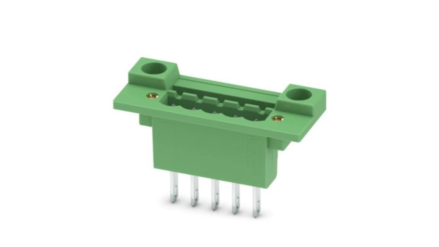 Phoenix Contact, 5.08mm Pitch, 5/..-GF, DFK-MSTB 2, 5 Way, , Pluggable Terminal Block, Feed Through Header, Threaded