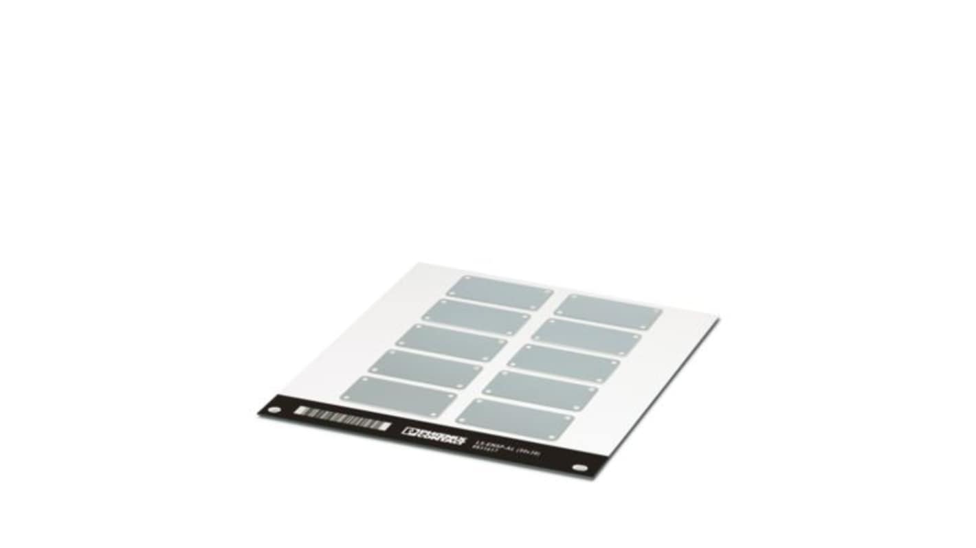 Phoenix Contact LS-EMSP-AL Screw Cable Label, Silver, Pre-printed "Unlabeled", for Devices In The Control Cabinet,