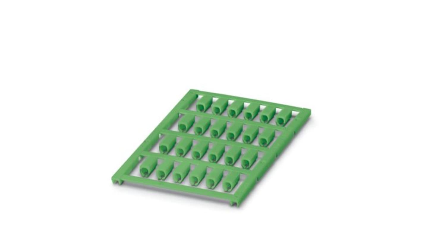 Phoenix Contact UC-WMCO Slide On Cable Marker, Green, Pre-printed "Unlabeled", 3.6 → 4.9mm Cable, for