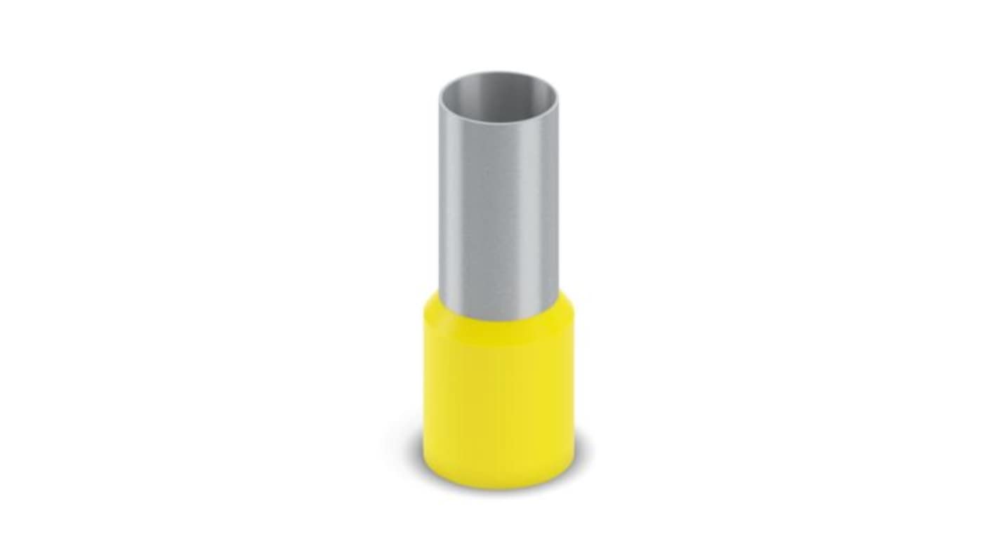 Phoenix Contact, AI 150-32 YE - Ferrule Insulated Bootlace Ferrule, 58mm Pin Length, 18.6mm Pin Diameter, Yellow