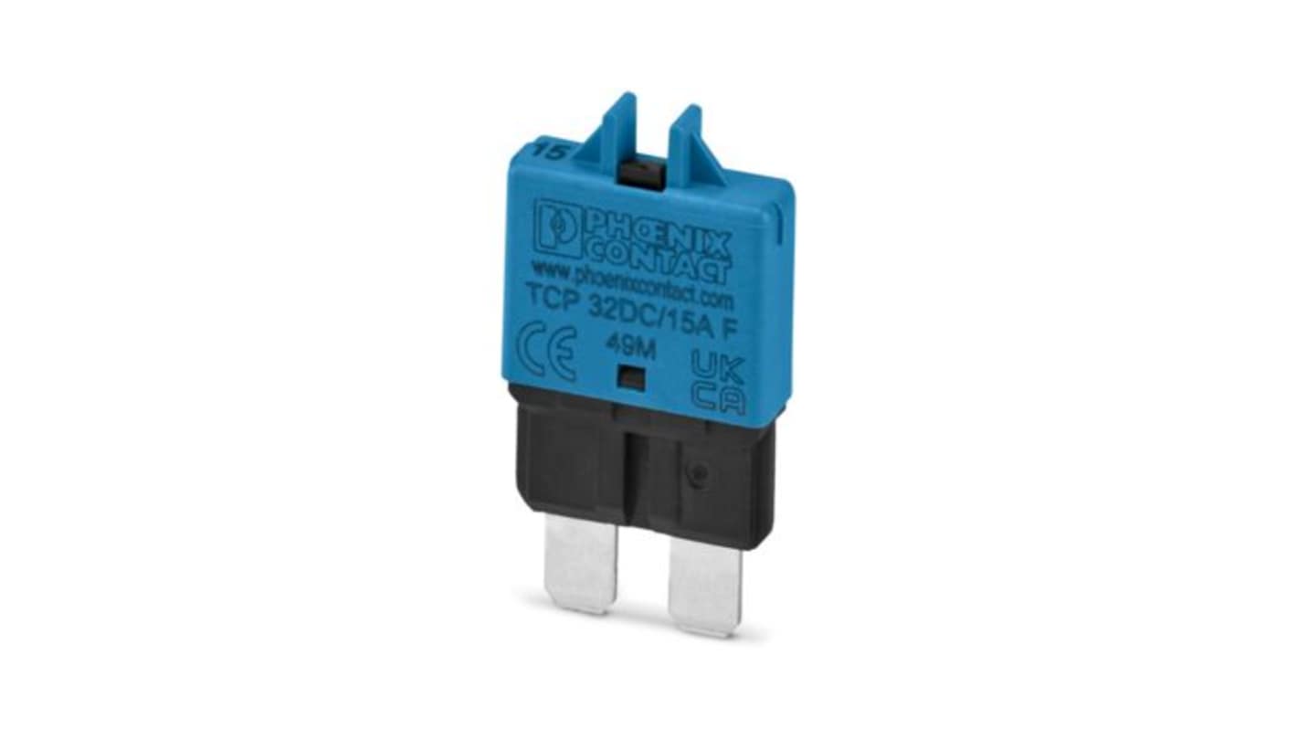 Phoenix Contact 15A 1P热断路器, 32V 直流, 基座元件, TCP系列
