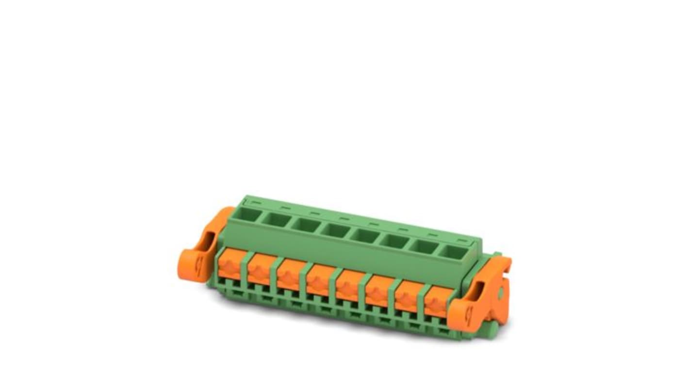 Phoenix Contact, 5.08mm Pitch, FKCOR, 8 Way, , Pluggable Terminal Block, Plug, PCB Mount, Push In Spring Termination,