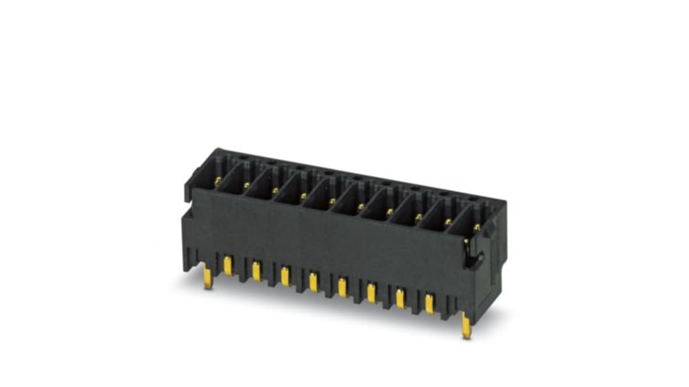 Phoenix Contact DMCV Series Straight Surface Mount PCB Header, 30 Contact(s), 2.54mm Pitch, 2 Row(s), Shrouded