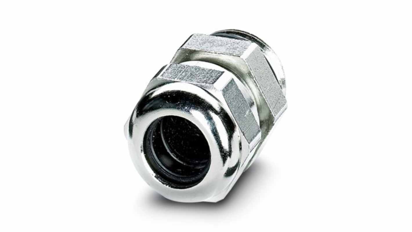 Phoenix Contact RC Series Brass Nickel Plated Brass Cable Gland, PG13.5 Thread, 9mm min., 13mm max., IP68