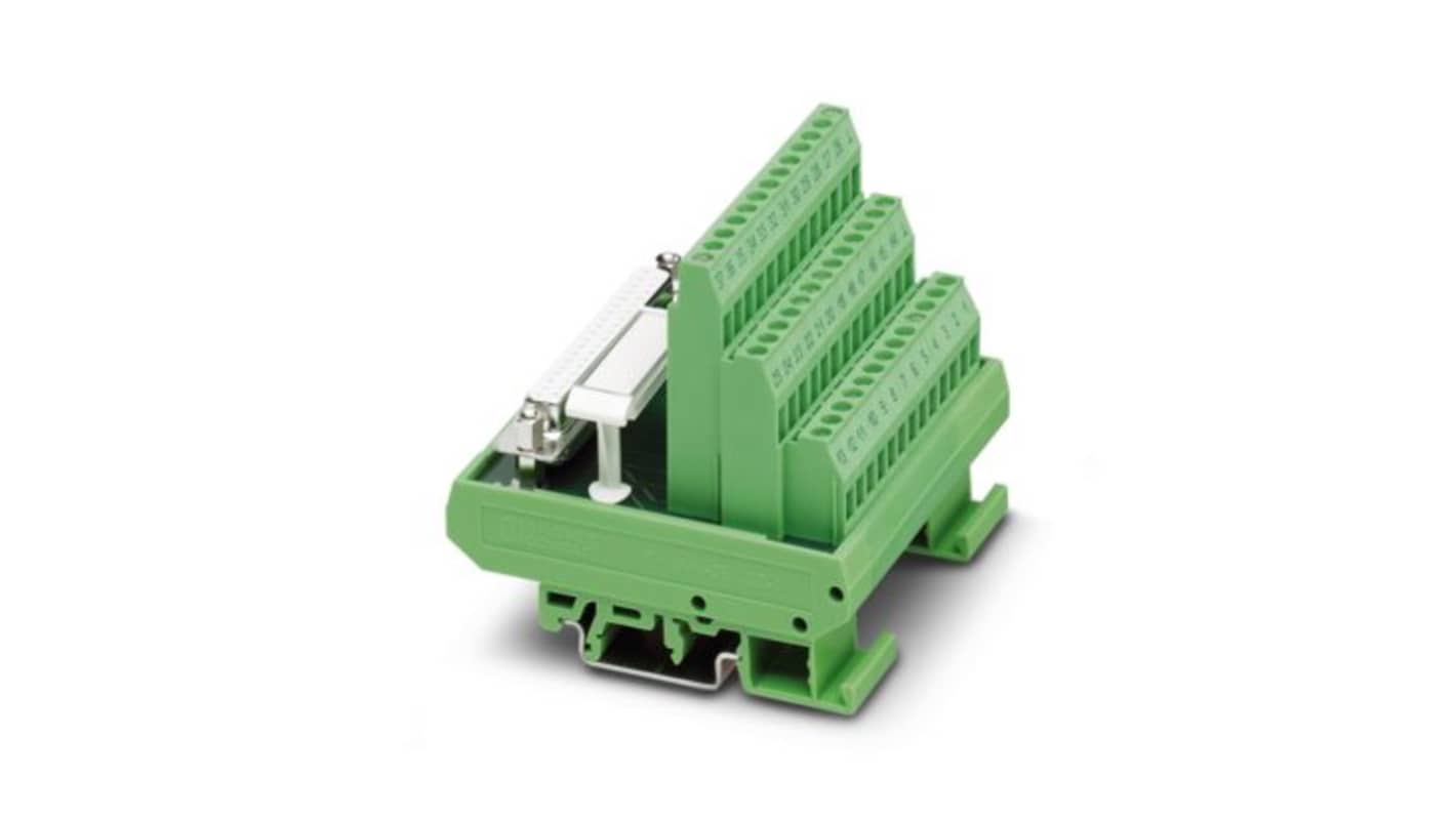 Phoenix Contact VARIOFACE Series 37-Contact Female Interface Module, D-sub Connector, DIN Rail Mount, 55.5A
