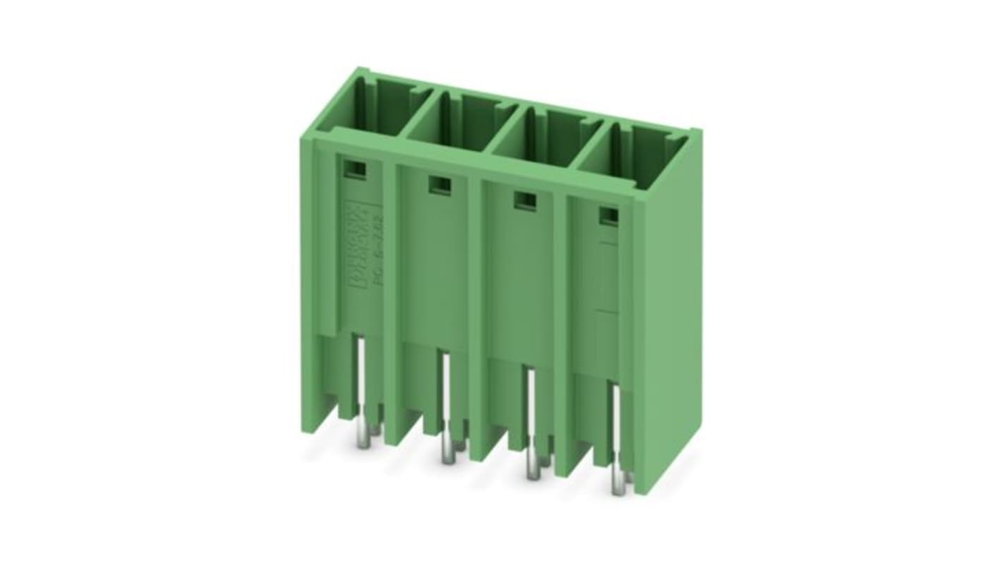 Phoenix Contact PCV Series Straight Solder Mount PCB Header, 4 Contact(s), 7.62mm Pitch, 1 Row(s), Shrouded