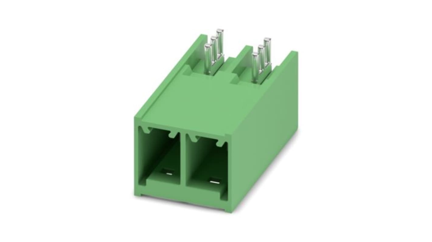 Phoenix Contact PC Series Solder Mount PCB Header, 2 Contact(s), 7.62mm Pitch, 1 Row(s), Shrouded