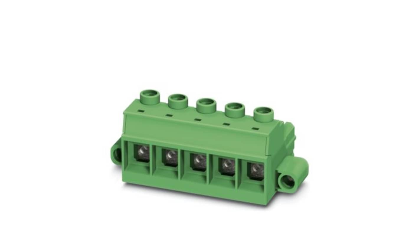 Phoenix Contact, 15mm Pitch, PC 35 HC/..-STF, 6 Way, , Pluggable Terminal Block, Plug, Screw Mount, Screw Termination,