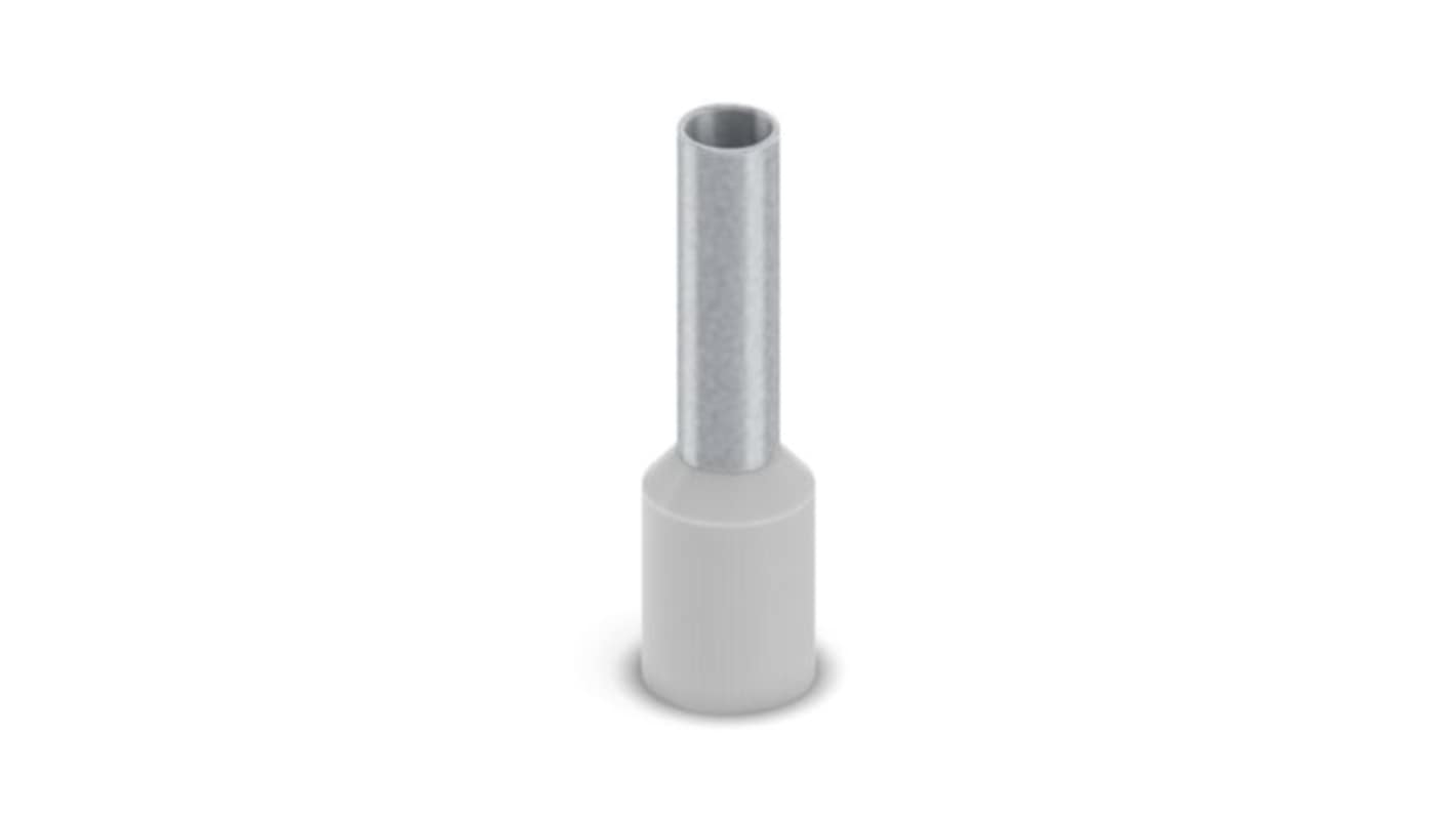 Phoenix Contact, AI-GB 4 - 10 GY Insulated Bootlace Ferrule, 10mm Pin Length, 2.9mm Pin Diameter, Grey