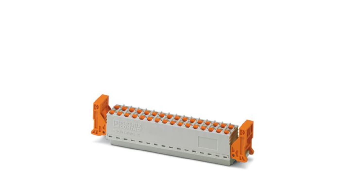 Phoenix Contact, 6.35mm Pitch, 5/..-FF, FRONT-FMC 1, 64 Way, , Pluggable Terminal Block, Plug, Screw Mount, Push In