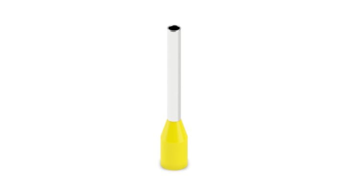 Phoenix Contact, AI Insulated Ferrule, 12mm Pin Length, 1.5mm Pin Diameter, Yellow