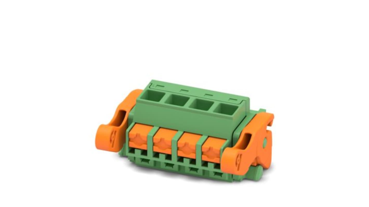 Phoenix Contact, 5.08mm Pitch, FKCOR, 4 Way, , Pluggable Terminal Block, Plug, PCB Mount, Push In Spring Termination,