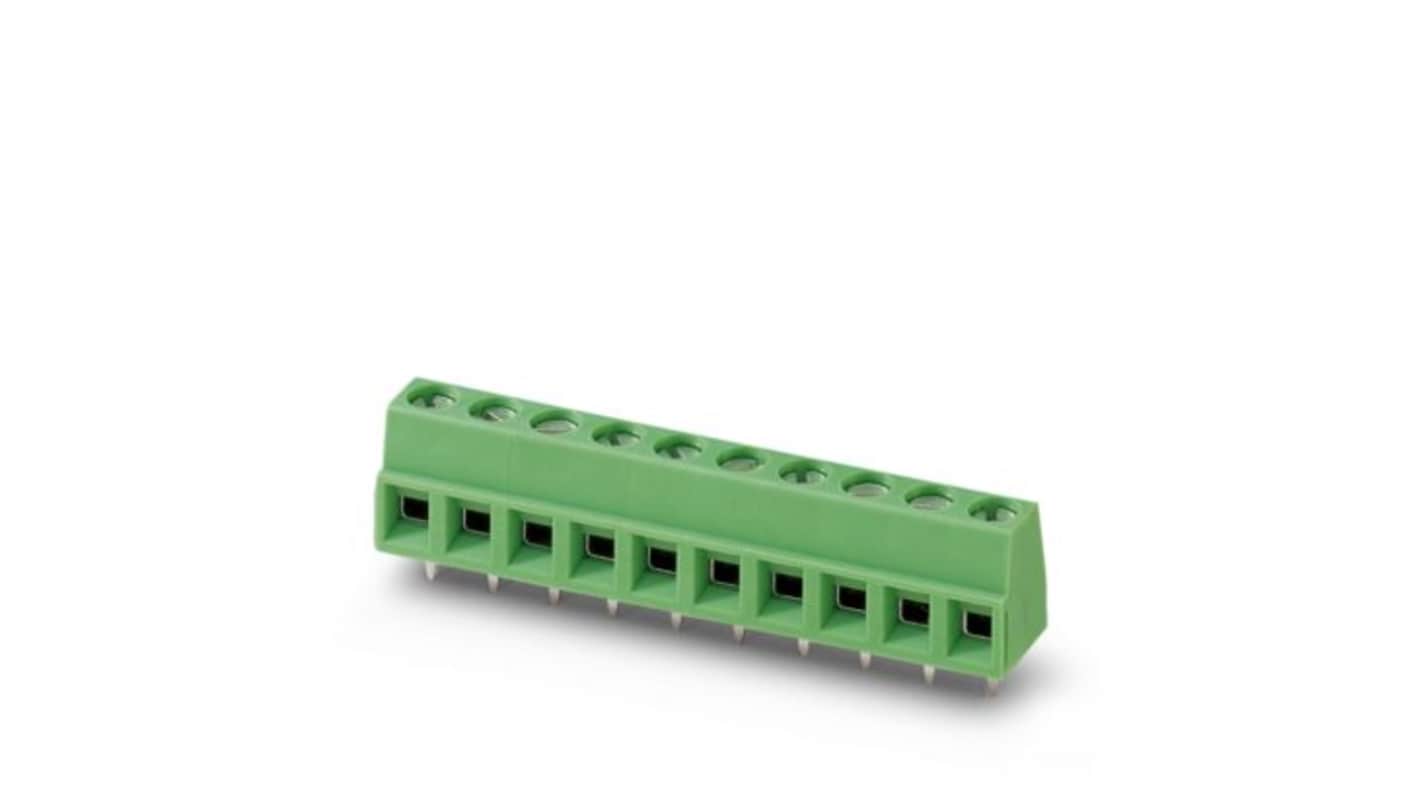 Phoenix Contact 5, MKDSN 1 Series PCB Terminal Block, 17-Contact, 5.08mm Pitch, Wave Soldering, 1-Row, Screw Termination