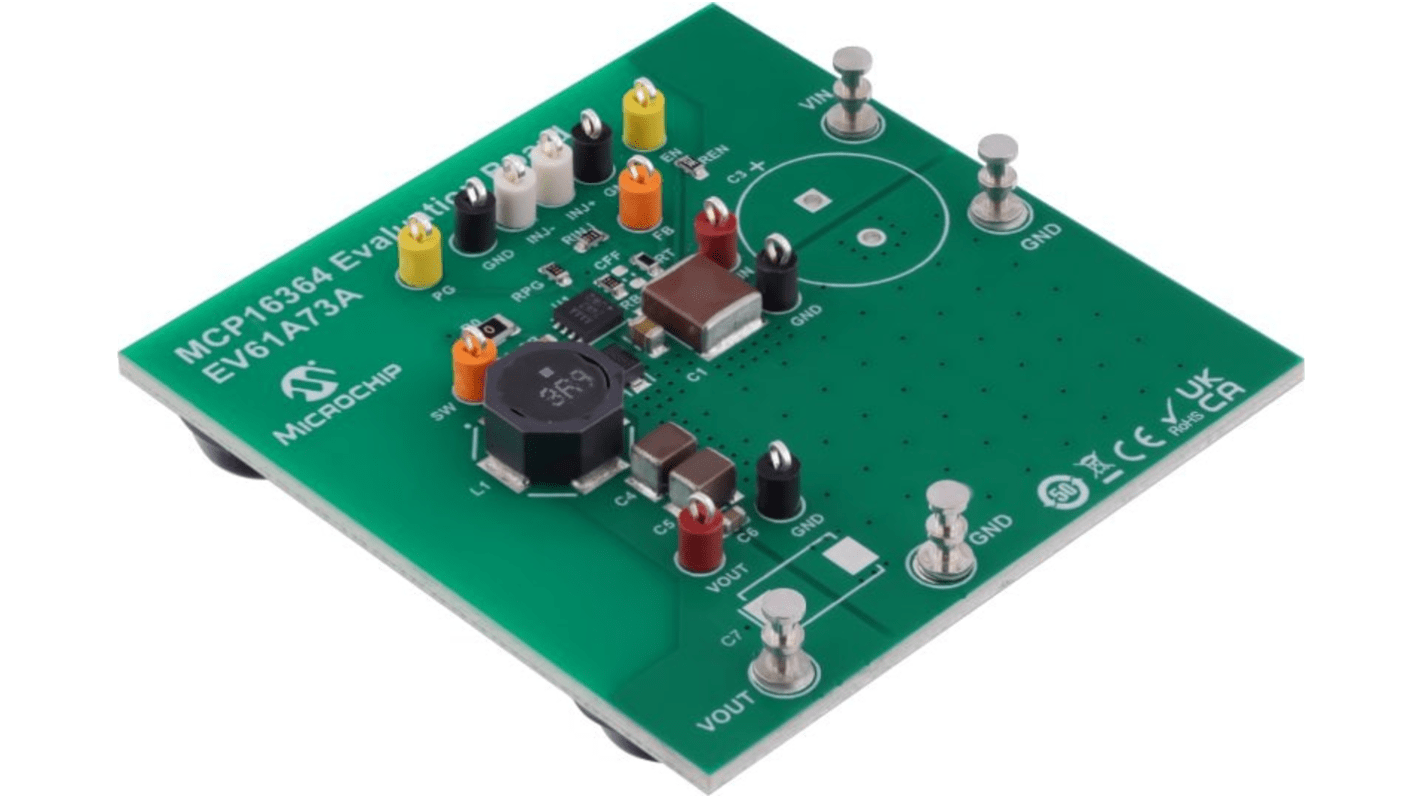 Microchip EV61A73A Step-Down Converter for MCP16364 for DC-DC Conversion