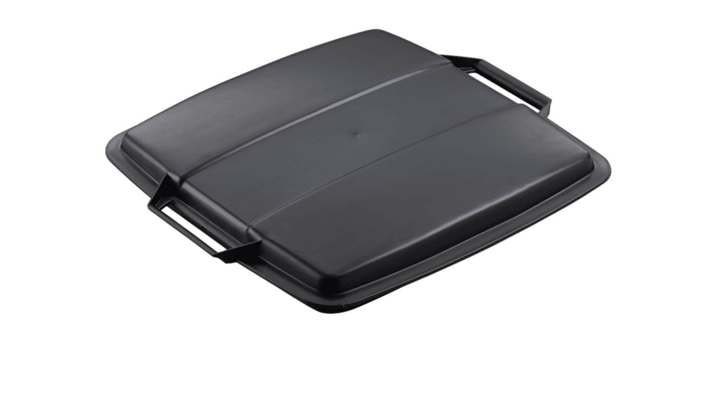 Durable Black Plastic Waste Bin Lid for DURABIN, 470mm