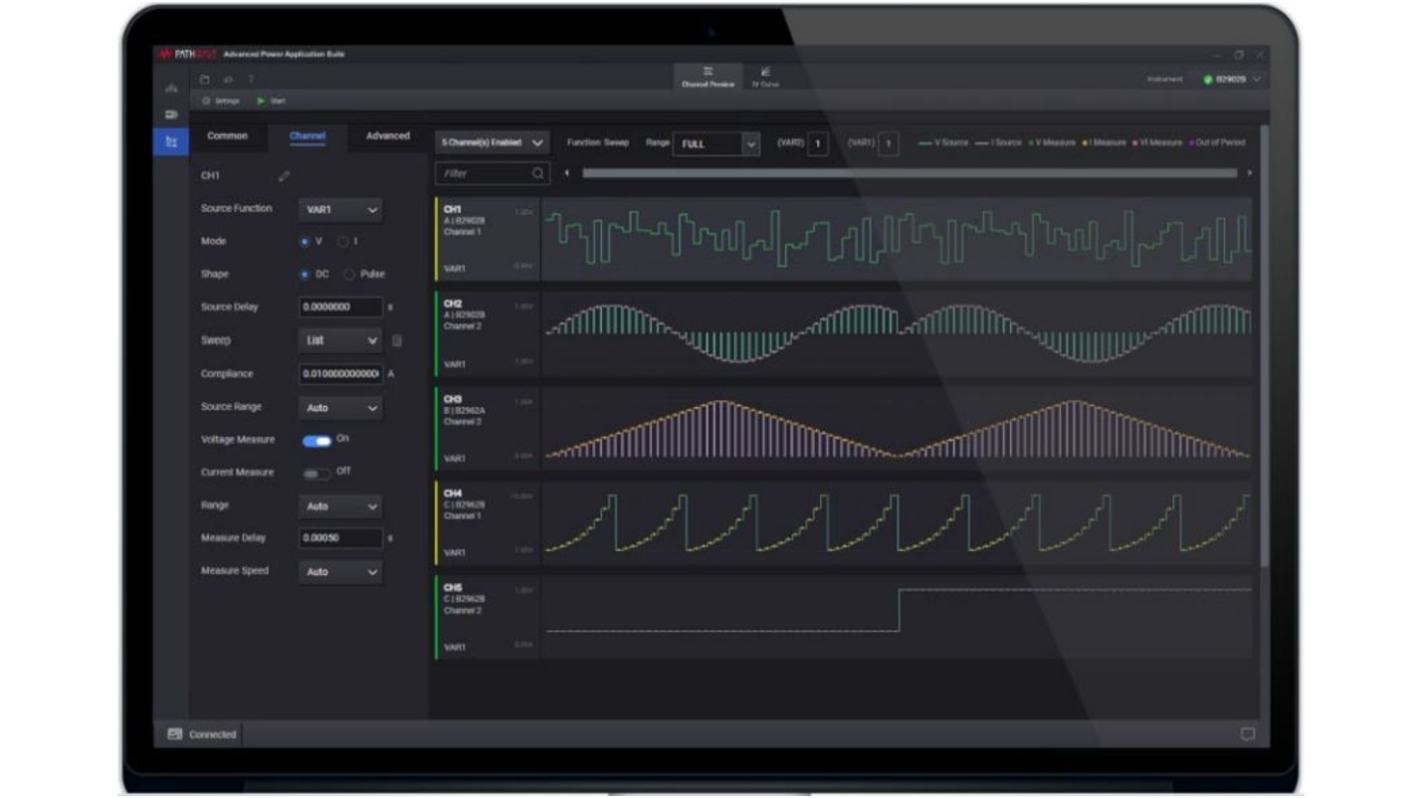 Oprogramowanie, Oprogramowanie do pomiaru krzywej IV, Różne przyrządy Keysight