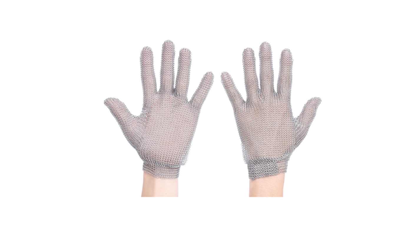 Portwest AC01 Silver Stainless Steel Cut Resistant, Food Work Gloves, Size L