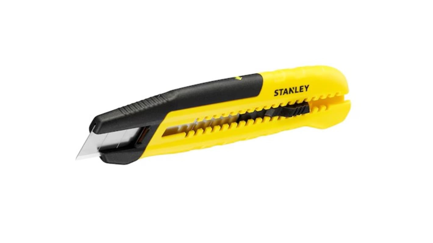 Stanley Safety Knife with Knife Blade, Retractable, 18mm Blade Length