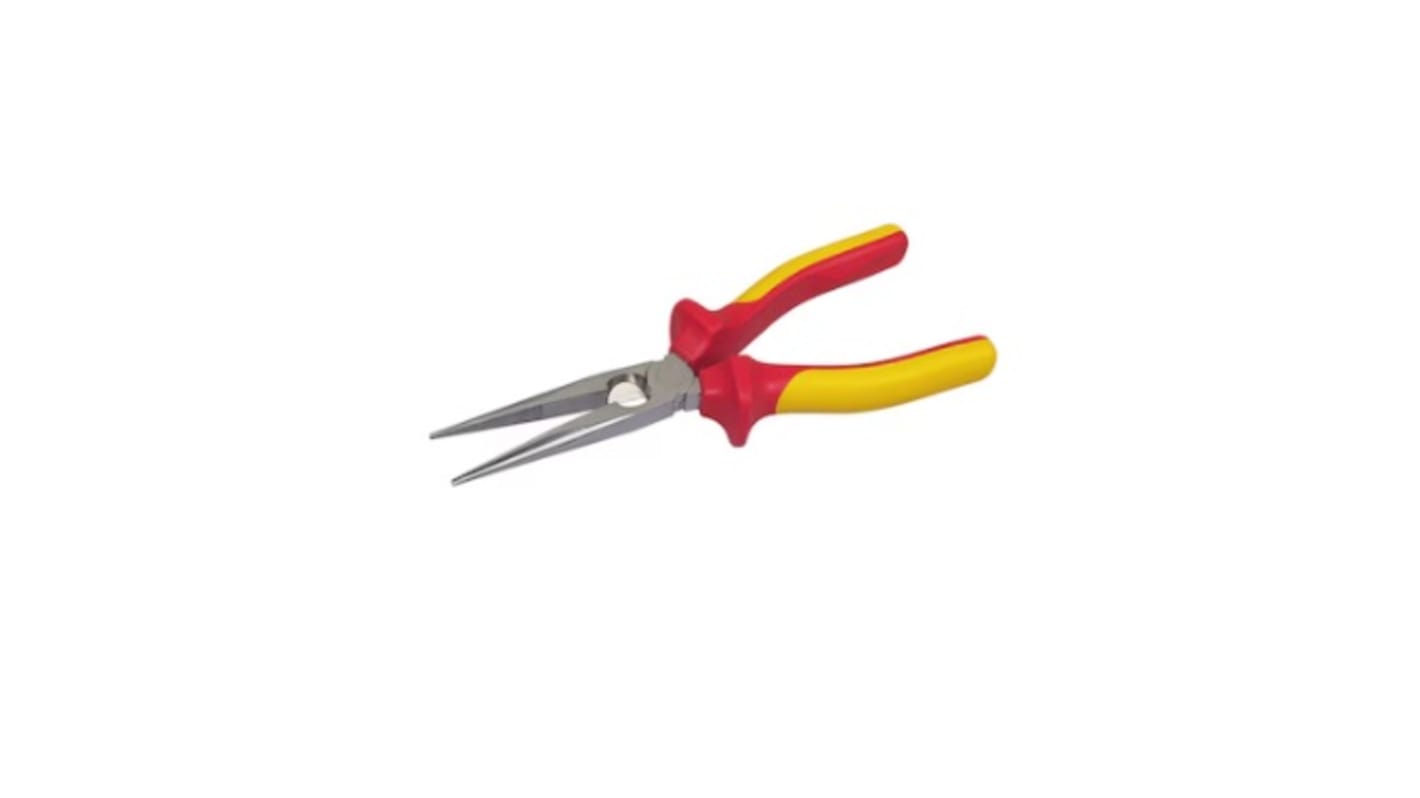 Stanley 0-84-007 4-Piece Pliers, 200 mm Overall, Flat Tip, VDE/1000V, 8in Jaw