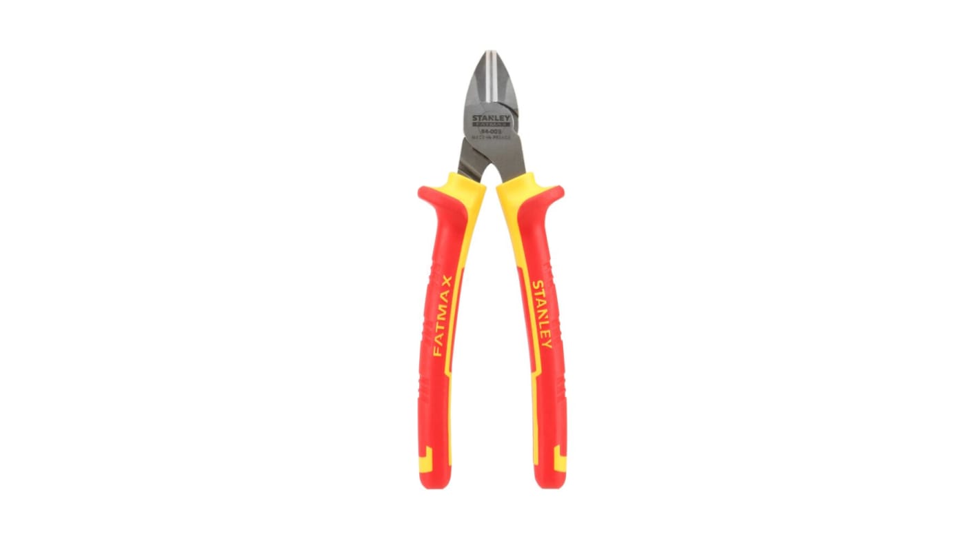 Stanley 0-84-009 4-Piece Pliers, 160 mm Overall, Flat Tip, VDE/1000V, 6in Jaw