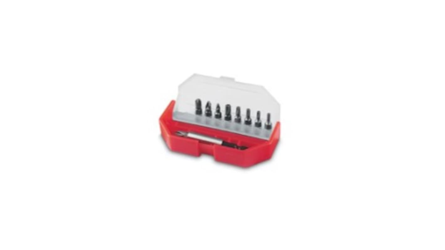 Stanley Bit 9 Pieces, Flat, Hex, Phillips, Pozidriv, Square, Tampered Torx, Torx
