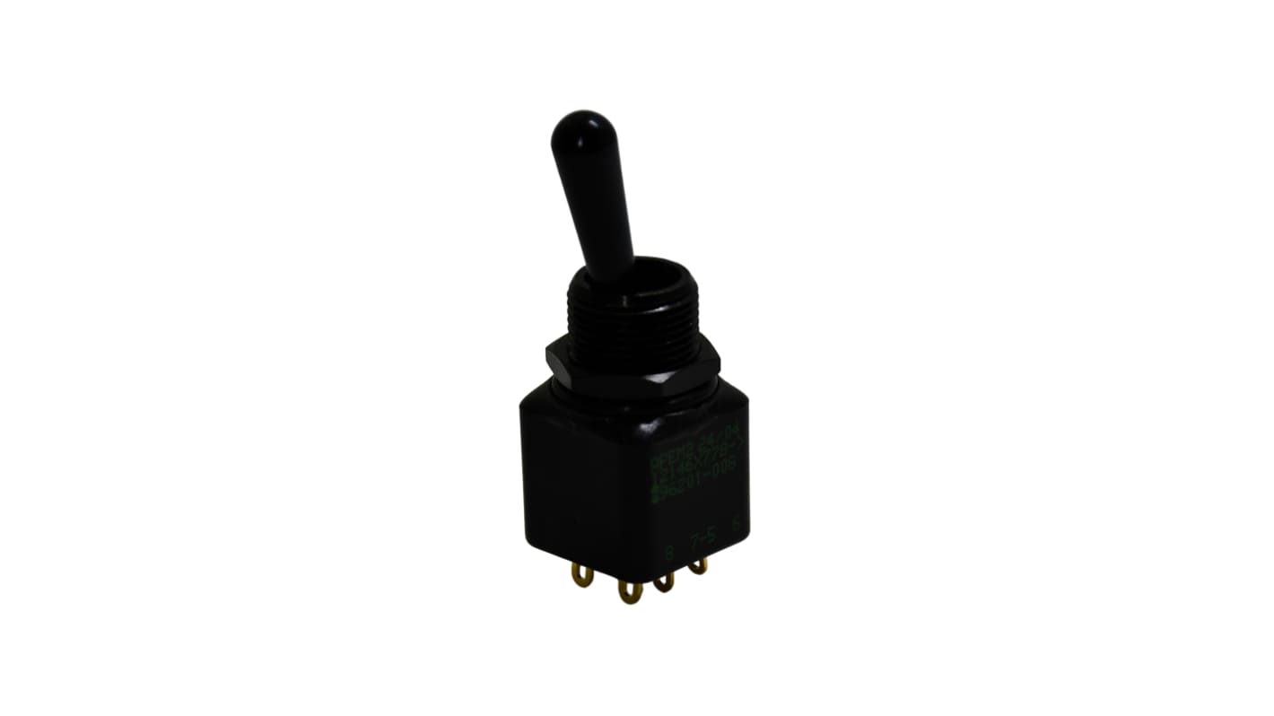 APEM Toggle Switch, Panel Mount, On-On, DPST, Solder Lug Terminal, 28V dc