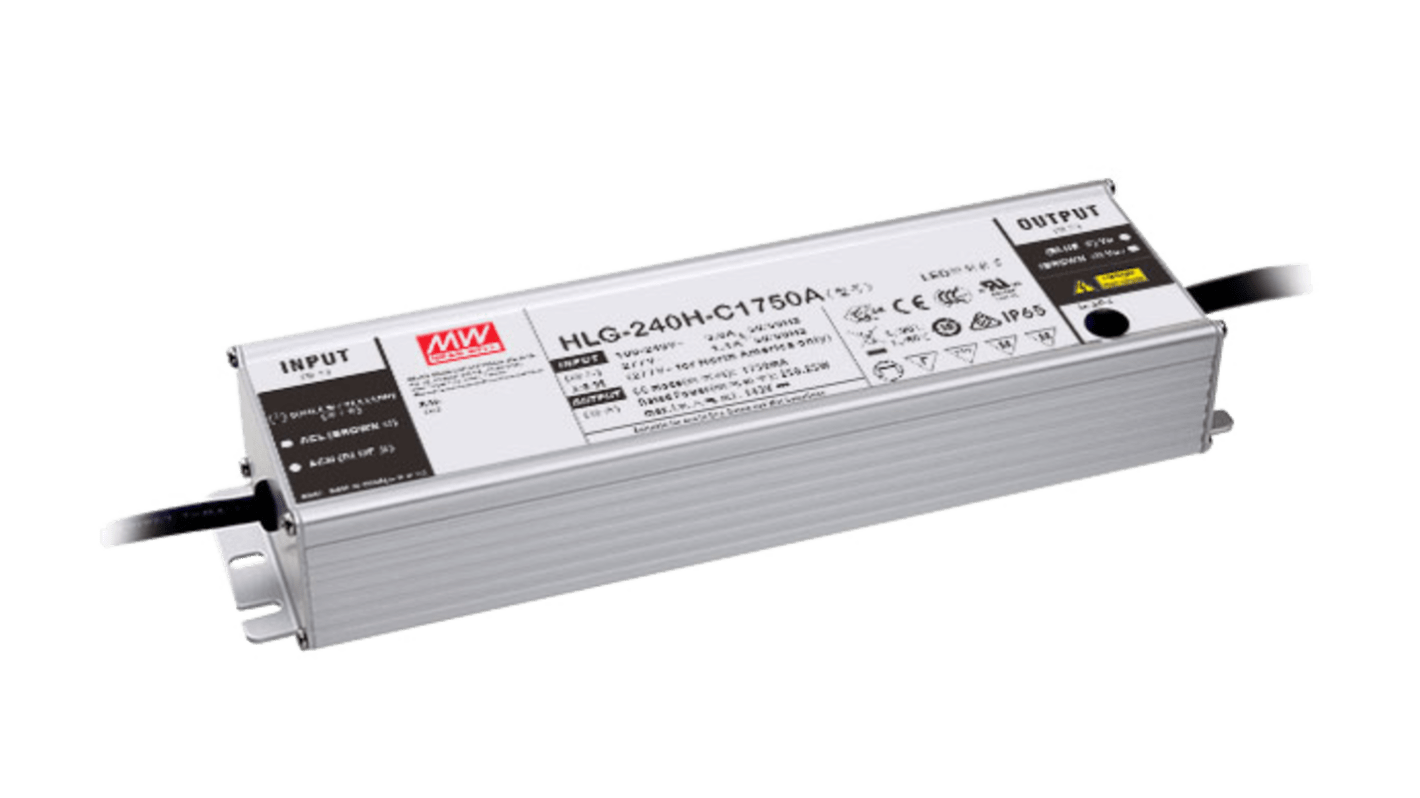 MEAN WELL 250W LED驱动电源, 输出119 → 238V 1.05A