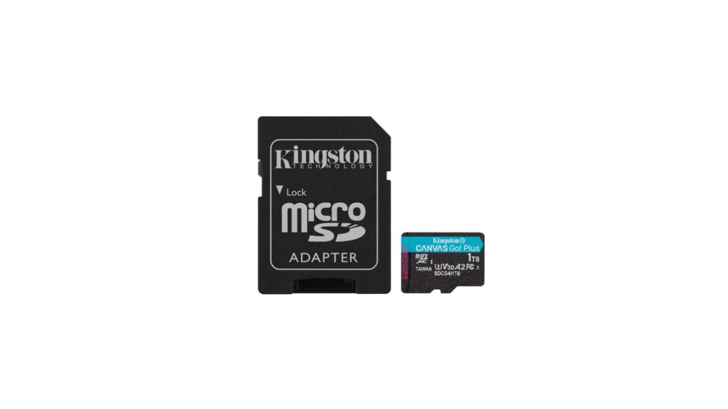 Kingston 1TB MicroSDXC卡, A2, Class 10, U3, UHS-I, V30, Canvas系列
