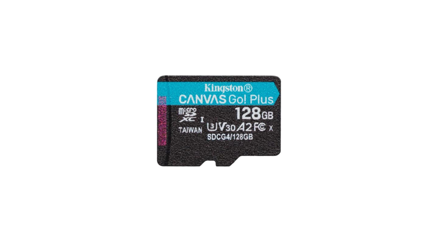 Kingston 128GB MicroSDXC卡, A2, Class 10, U3, UHS-I, V30, Canvas系列