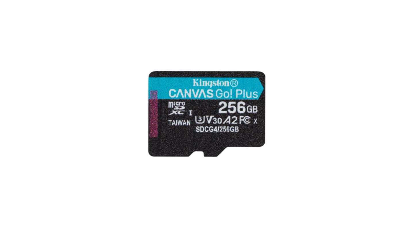 Kingston 256 GB MicroSDXC卡, A2, Class 10, U3, UHS-I, V30, Canvas系列