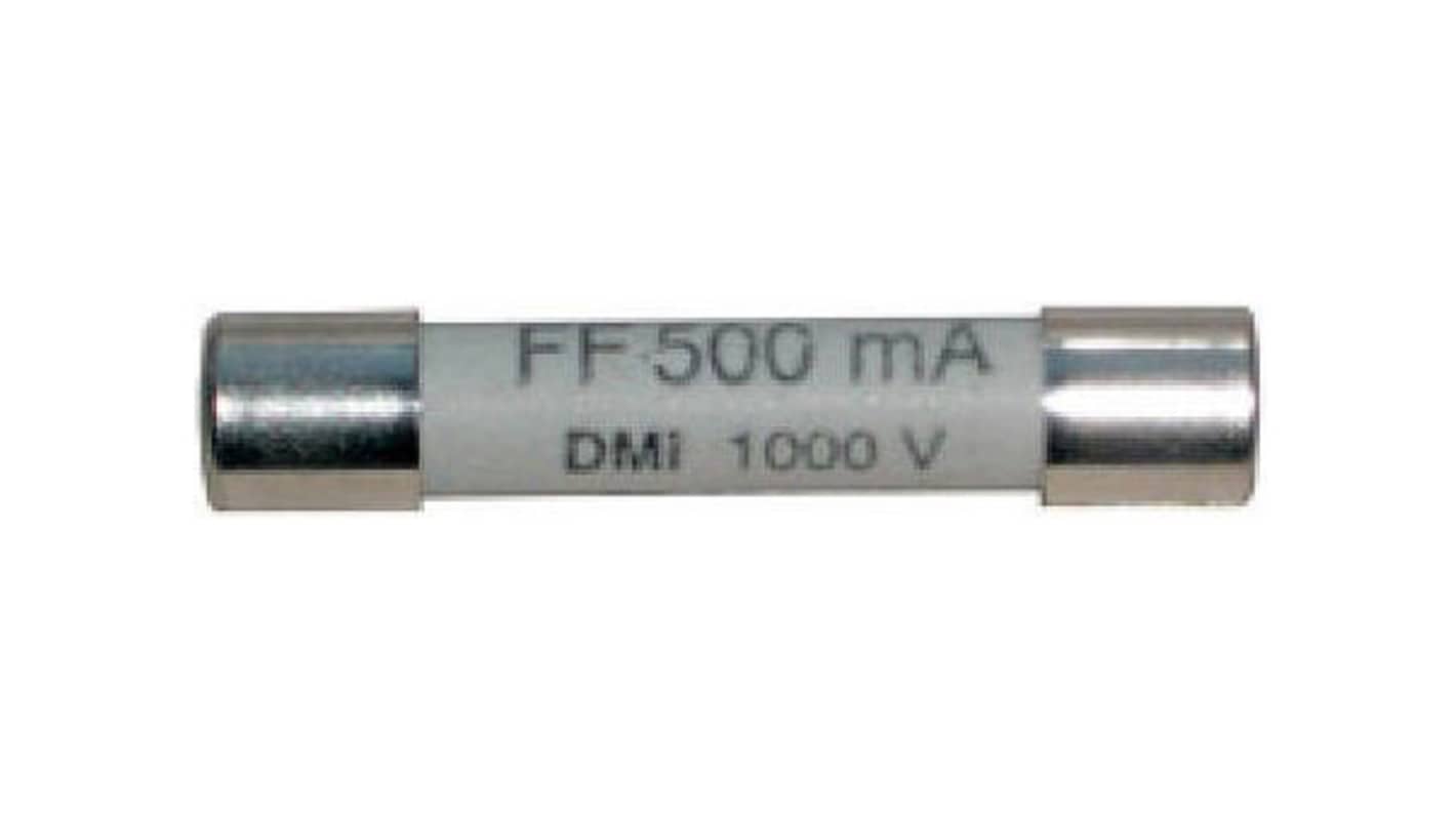 Staubli 500mA FF Ceramic Cartridge Fuse, 6.3 x 32mm