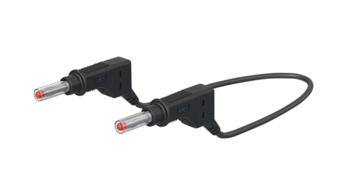 Staubli Test lead, 32A, 600V, Black, 150cm Lead Length